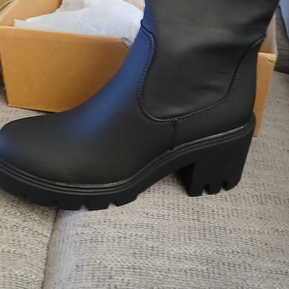 2024 Women's Chelsea Boots Chunky Boots For Women Platform Ankle Pull-On s6 - Picture 5 of 10